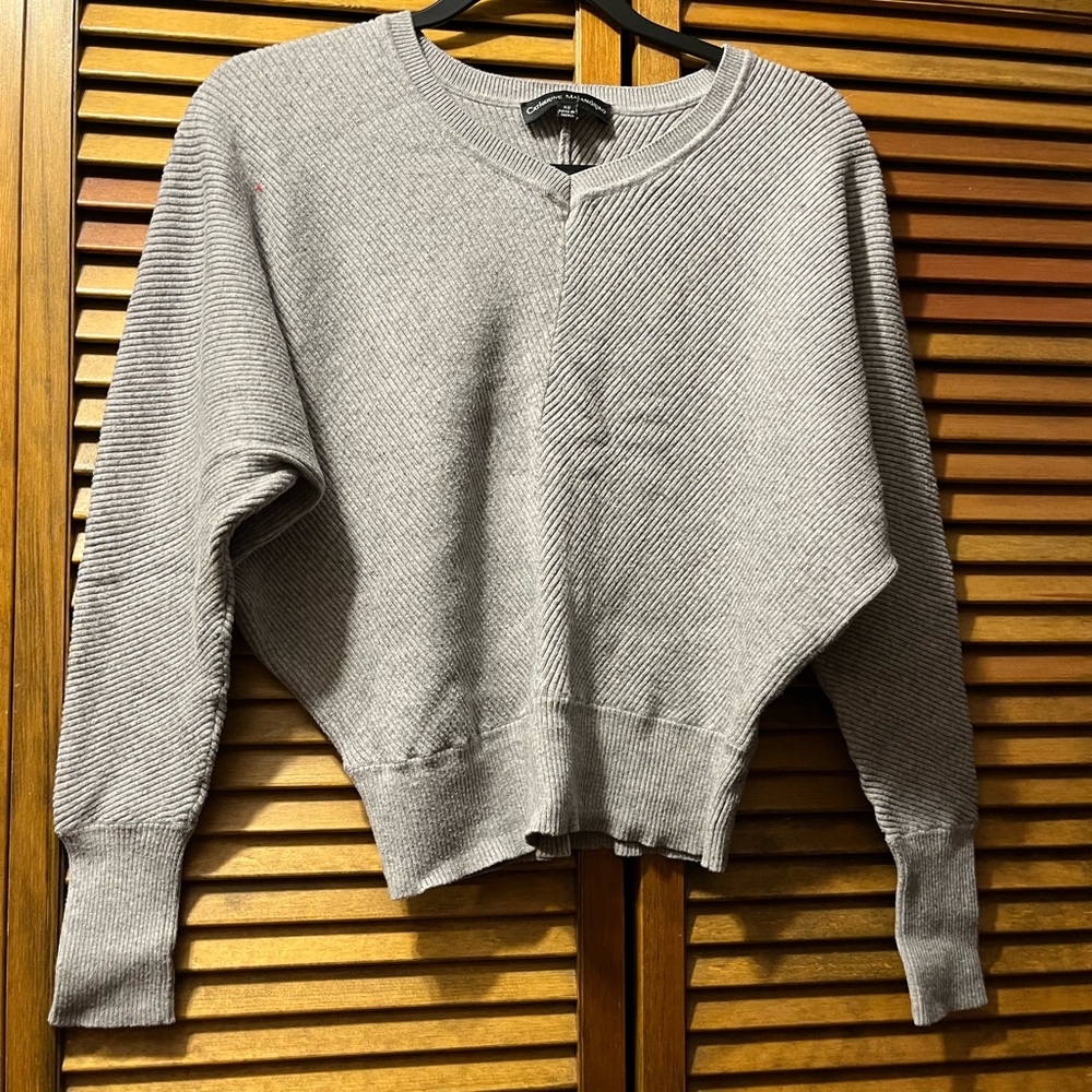 Catherine Malandrino Gray Cardigan Sweater